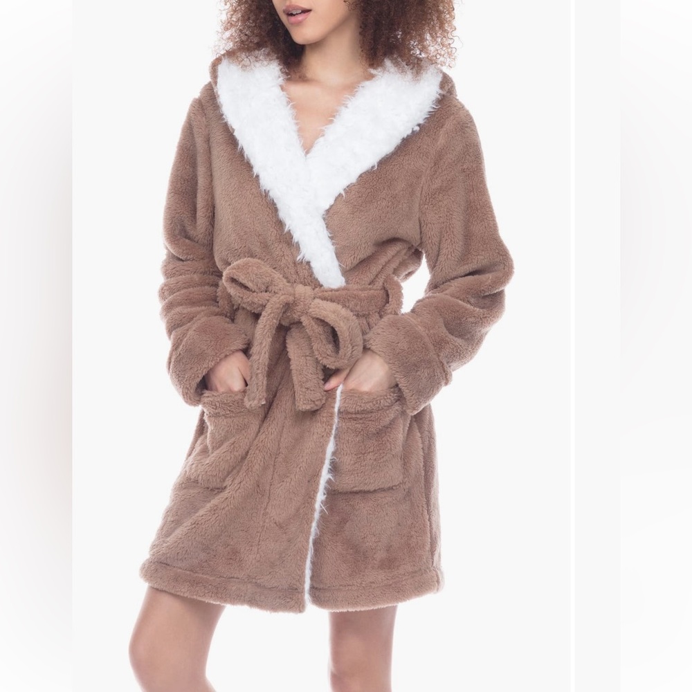 HONEYDEW INTIMATES NORDSTROM Head In The Clouds Robe NWT XXS/XS Brown Sugar